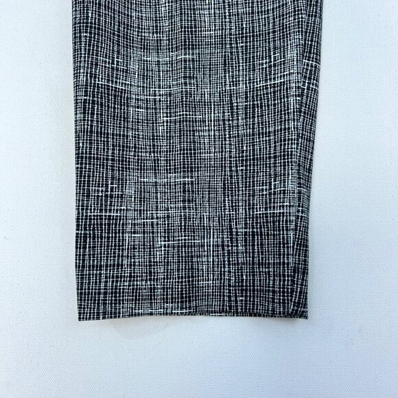 Alfani Womens Black/White Print Mid Rise Straight Dress Pants Sz 14 Stretch - Picture 5 of 9
